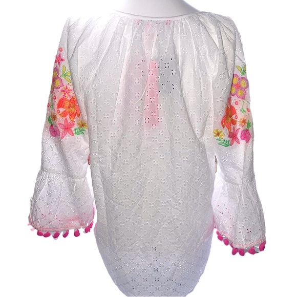 Lilly Pulitzer Morgain White Embroidered Eyelet Top Size XS NWT - Picture 6 of 12